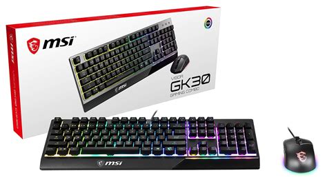 MSI Vigor GK30 Combo, 6-Zone RGB GK30 Gaming Keyboard & GM11 Gaming ...