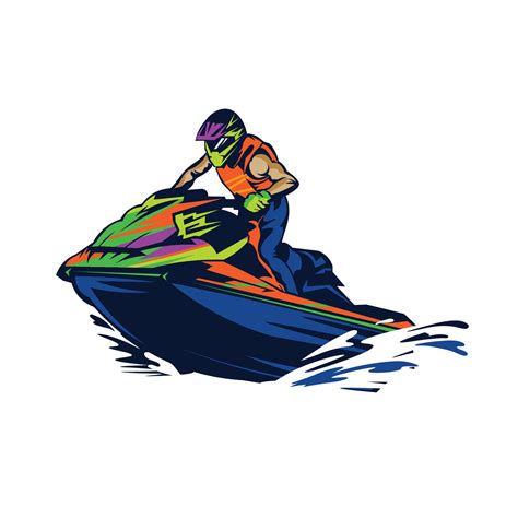 Jet ski Water sport vector illustration logo design, perfect for club team logo and tshirt ...