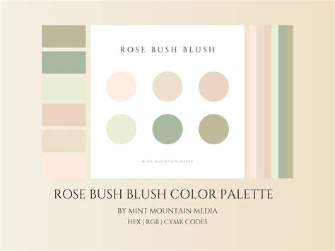 Rose Bush Blush Color Palette Brand Palette Small Business Branding ...