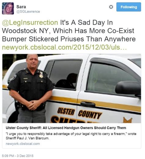 Ulster County Sheriff Permit Carry SG Lawrence Twitter | Le·gal In·sur·rec·tion