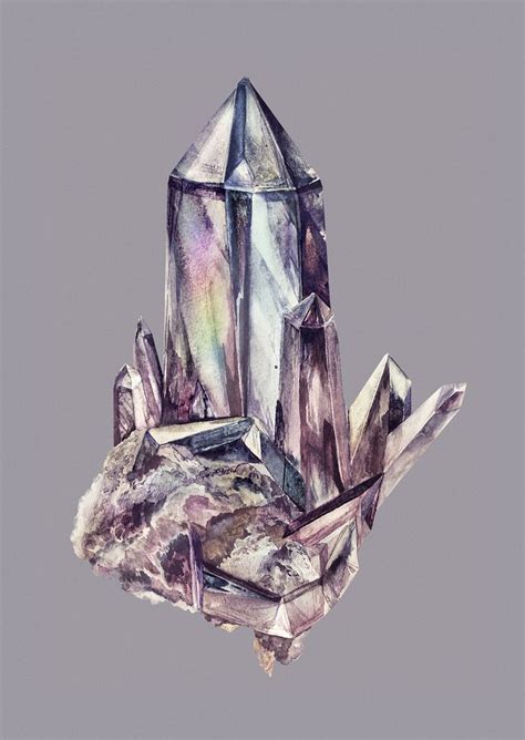 #crystal #shine #glow #geometric #Quartz | Crystal drawing, Drawings, Giclee art print