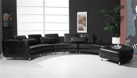 Roller Espresso leather sectional Round sofa | Leather Sectionals