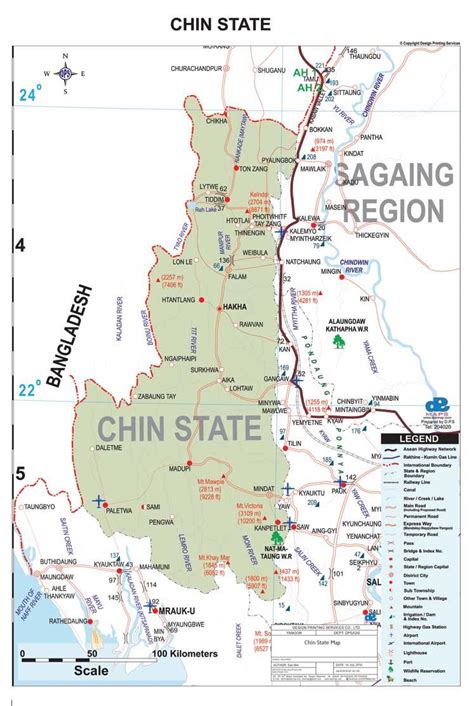 Chin state Myanmar map - Map of chin state Myanmar (South-Eastern Asia ...