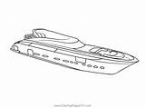 Luxury Yach Coloring Page For Kids  Free Yachts Printable sketch template