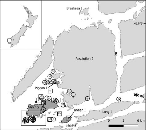 Distribution of South Island robins on islands in Dusky Sound in ...