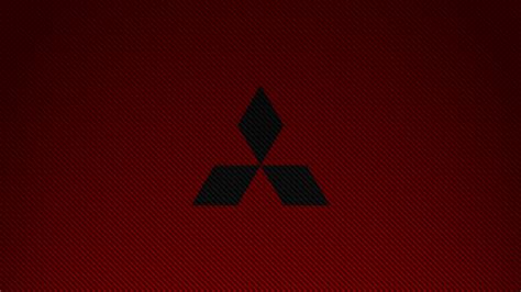 Mitsubishi, Carbon Fiber, Logo, Car, Brands, Red, Simple Wallpapers HD / Desktop and Mobile ...