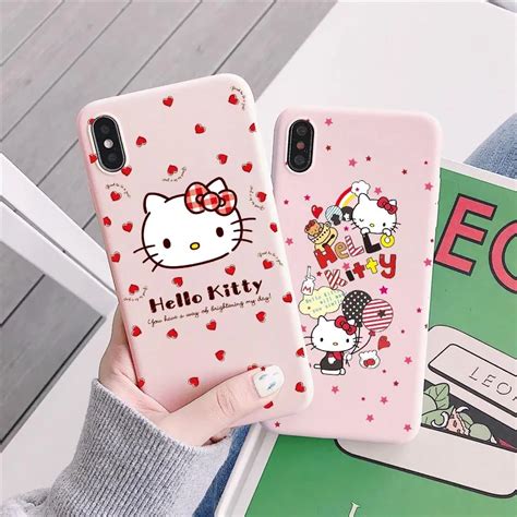 Hello Kitty Cat Cartoon Pink Phone Case - KawaiiMerch.com