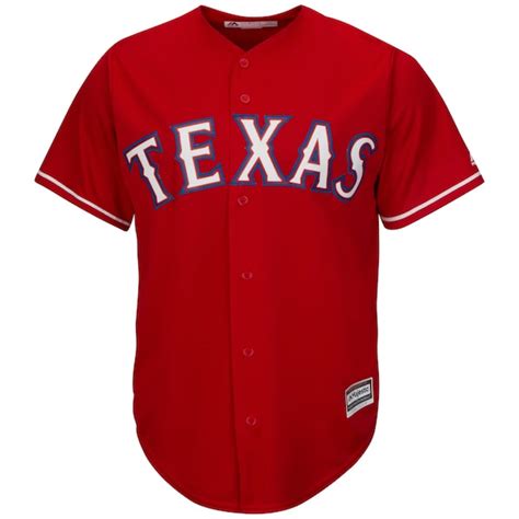 Texas Rangers Majestic Official Cool Base Jersey - Red - Fanatics.com