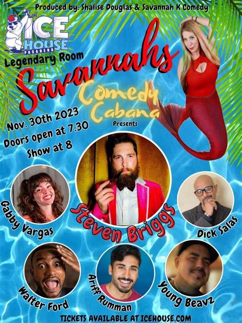 Tickets for Savannah's Comedy Cabana in Pasadena from ShowClix