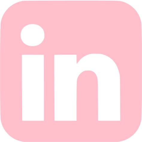 Pink linkedin 6 icon - Free pink social icons