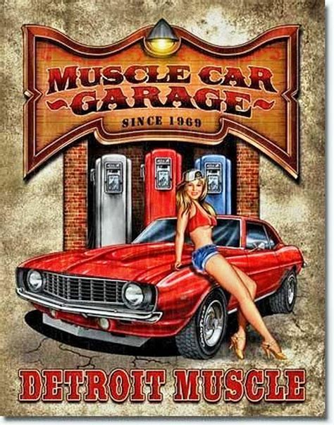 vintage sheet metal signs | Muscle cars, Classic cars muscle, Car signs