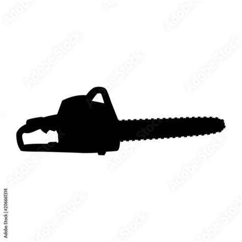 A black and white silhouette of a chainsaw - Buy this stock vector and ...