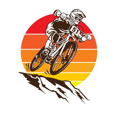 Extreme Downhill mountain bike sport vector illustration, perfect for chanpion ship event logo ...