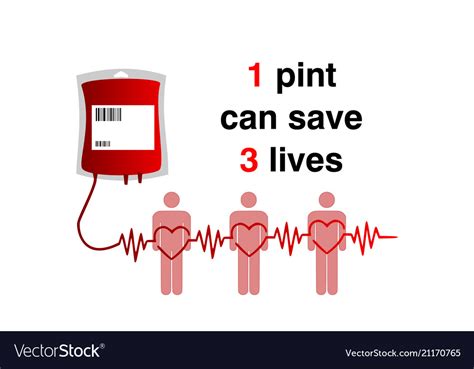 Donation blood pint for trasfusion Royalty Free Vector Image