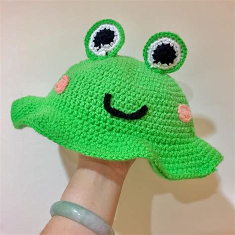 Cute Crochet Frog Bucket Hat | Etsy