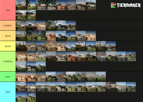 RDR2 Horse tier list in my opinion : r/RDR2