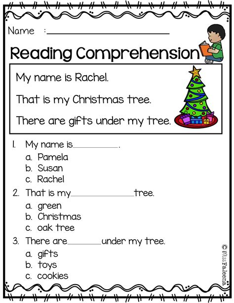 3rd Grade Christmas Reading Comprehension Worksheets | AlphabetWorksheetsFree.com