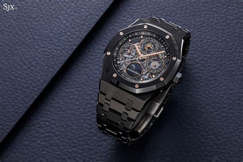 Up Close: Audemars Piguet Royal Oak Perpetual Calendar Openworked in Black Ceramic | SJX Watches