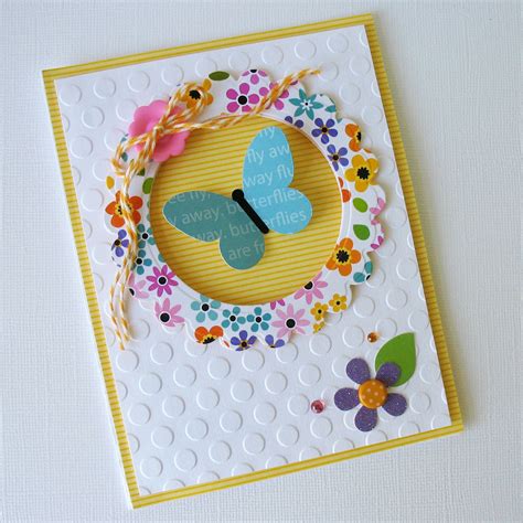 Card-Blanc by Kathy Martin: Butterfly Card