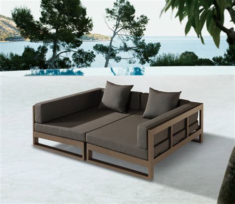 Amber Modern Outdoor Double Modular Chaise Lounge Daybed - Icon Outdoor ...