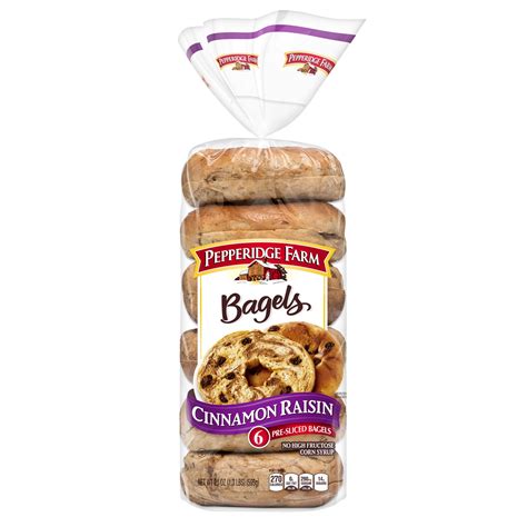 Pepperidge Farm Cinnamon Raisin Bagels, 21 oz. Bag, 6-pack - Walmart.com - Walmart.com