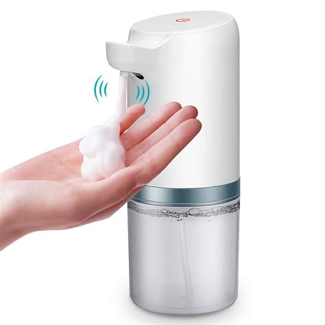 400mL Automatic Foam Soap Dispenser, Touchless USB Charging Soap Dispenser, Hands-Free Infrared ...