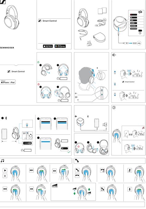 Manual Sennheiser PXC 550-II (page 1 of 3) (English, German, Dutch, Danish, French, Italian ...