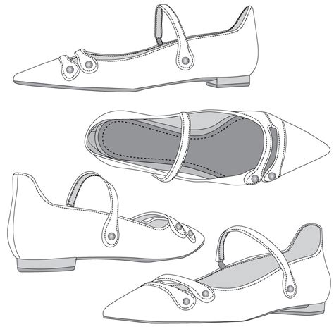 How To Draw Flats Shoes