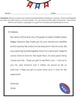 Veterans Day Speech and Language Packet by Nacho Average Speech | TPT