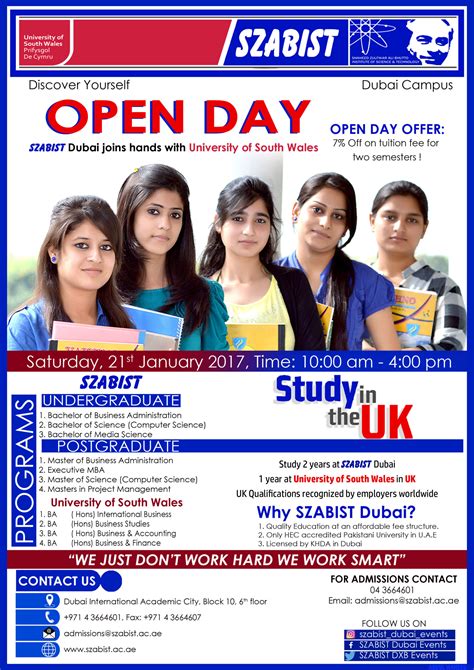 SZABIST Dubai Campus Undergraduate & Postgraduate Admissions 2017 - StudyPK