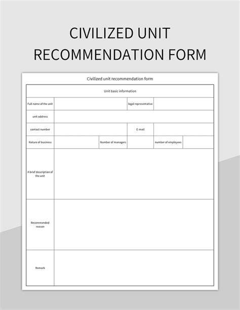 Free Recommendation Table Templates For Google Sheets And Microsoft Excel - Slidesdocs
