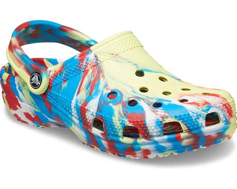 Crocs Adult Classic Marbled Tie-Dye Clogs (Sulphur/Multi) $22.53 + Free ...