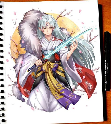 "Sesshomaru and Tenseiga" Lord Sesshomaru from Inuyasha Finally! 😆 I was able to finish this ...