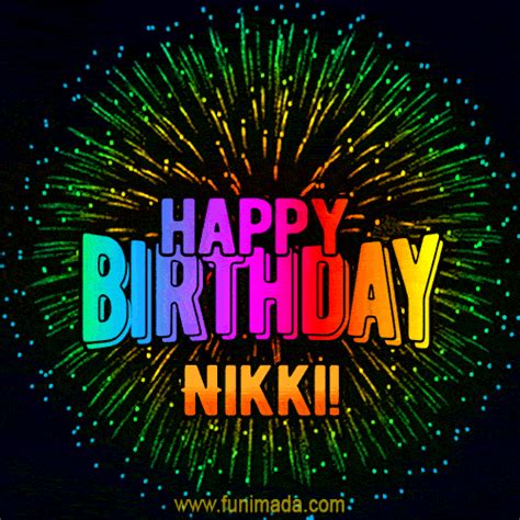 New Bursting with Colors Happy Birthday Nikki GIF and Video with Music ...