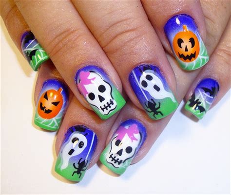 colorful halloween - Nail Art Gallery