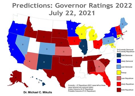 Governor 2022 - Dr. Mike's election forecasts: Trust me... I'm a doctor