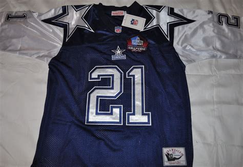 AUTHENTIC COWBOYS #21 DEION SANDERS HALL OF FAME THROWBACK JERSEY SEWN ...