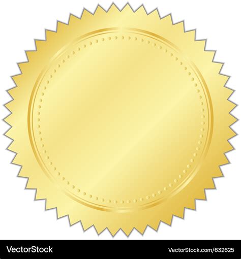 Gold seal Royalty Free Vector Image - VectorStock