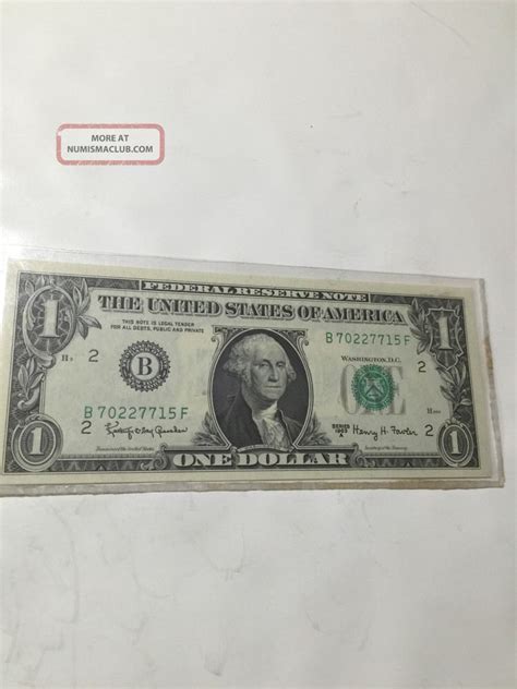 One Dollar Bill Series 1963 A Crisp Uncirculated York