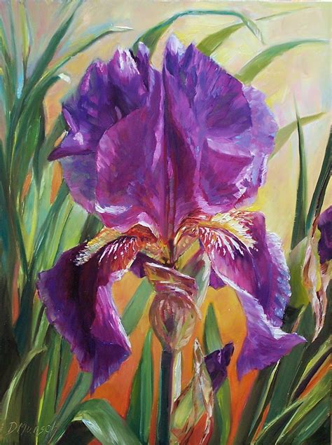 Donna Munsch Fine Art: Original Oil painting Purple Iris