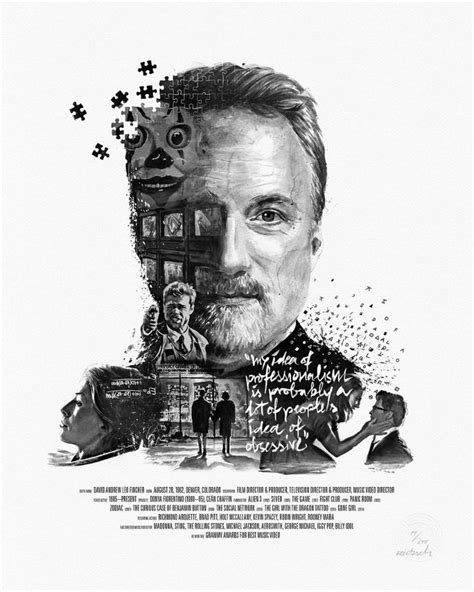 David Fincher - Movie Director Portrait in 2022 | Movie posters minimalist, Movie director ...