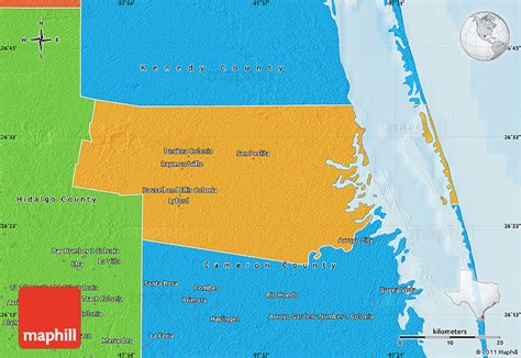 Political Map of Willacy County