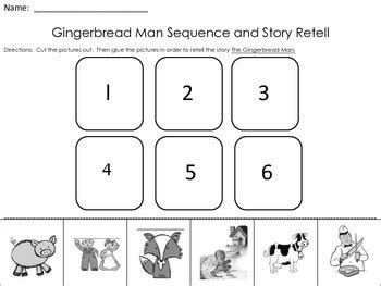 Gingerbread Man Story Retell and Sequence by Miss Sara | TpT