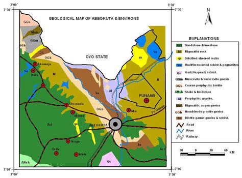 Geological map of Abeokuta and its environs [10] | Download Scientific Diagram