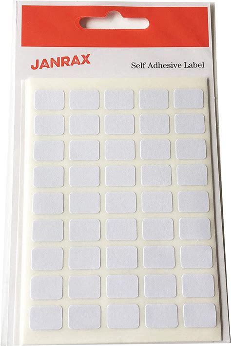 Amazon.com : Pack of 315 White 9x13mm Rectangular Labels - Adhesive Stickers : Office Products