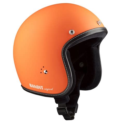 Bandit Jet Premium Matt Orange Open Face Motorcycle Helmet - Moore Speed Racing