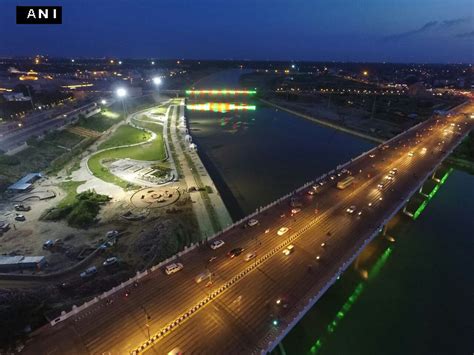 Drone camera captures aerial view of the upcoming gomti riverfront in ...