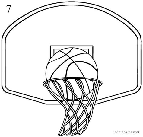 How to Draw a Basketball Hoop Step 7 | Basketball drawings, Drawings ...