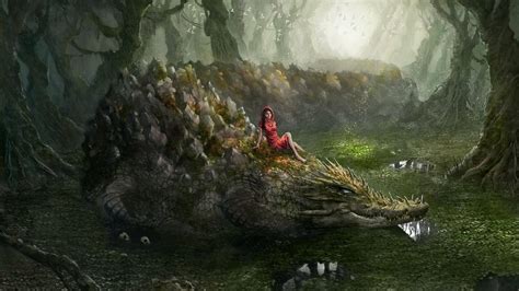 Download Fantasy Alligator Art Wallpaper | Wallpapers.com