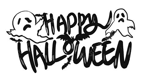 Halloween Word Art PNG Image, Halloween Night Ghost Art Word Art, Halloween, Ghost, Wordart PNG ...